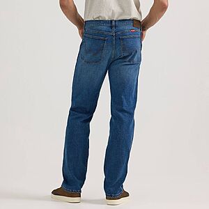 $18 Target360 Wrangler Men's Straight Leg or Relax Fit Jeans -  Midweight Denim, Stretch, Fly Button, sizes 30-42, 30-32" length