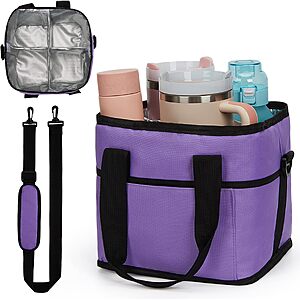 HiTotes 4-Cup Foldable Insulated Drink Caddy Carrier Bag w/ Shoulder Strap (3 Colors)   $6.99 + Free Shipping w/ Prime or on $35+