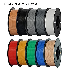 KINGROON 10KG Mix color PLA Filament 1KG/Roll 1.75mm $59.80 + Free Shipping