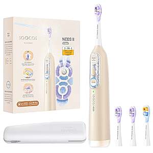 Soocas NEOS II Ultra Plus Electric Toothbrush with Water Flosser Combo $109.99 Gold or Dark Blue Free Shipping Costco.com