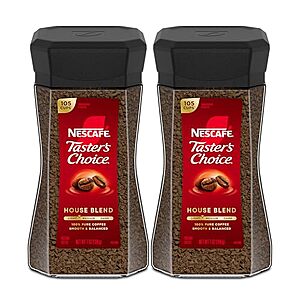[SnS, AC] $16.14* | 2-Pack 7-Oz NESCAFÉ Taster's Choice Instant Coffee Light Medium Roast (House Blend) at Amazon