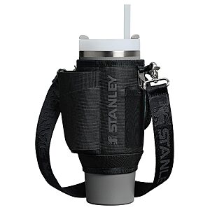 $19.97: STANLEY Quencher Wrap Carry All for 30 oz Tumbler, Black/Rose Quartz at Amazon