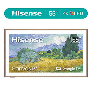 Hisense 55" S7 CanvasTV 4K Hi QLED UHD 144Hz Google Smart Art TV (55S7SG, 2026 New) $747.99