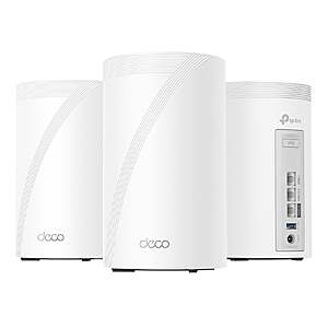 TP-Link Deco 7 Pro BE13000 Tri-Band Wi-Fi 7 Whole Home Mesh Router System, 3-Pack $359.99 free shipping Costco.com