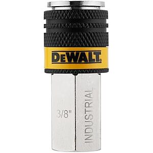 [YMMV, AC] $5.99* | DEWALT 3/8" Industrial Air Coupler w/ 3/8" FNPT at Amazon