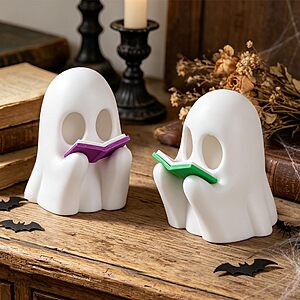 2-Pack 5" Dazonge 3D Printed Tabletop Reading Ghost Halloween Decor w/ LED Tealights $49.. + Free Shipping w/ Prime or on $35+ $4.99