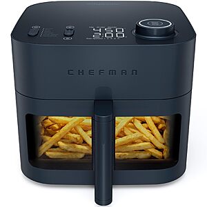 [Prime Members]Chefman Crispinator Air Fryer 6-in-1 with 8 Qt capacity, 450°F Max Temp with TurboFry Pro Technology $89.99