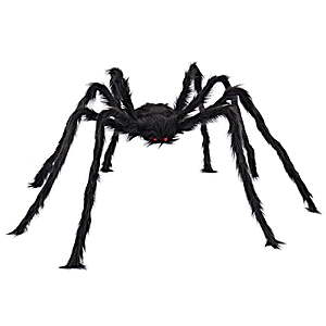 Joyfy 5 ft Scary Giant Spider Halloween Decorations Outdoor,Poseable Spider Lifelike Hairy Prop for Yard,Haunted House,Tree or Porch Party Decorations,Black $11.69