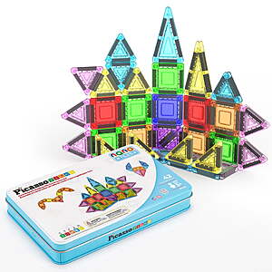 PicassoTiles Mini Magnetic Tiles 40-Piece STEM Building Set w/ Storage Case $11.89 at Walmart