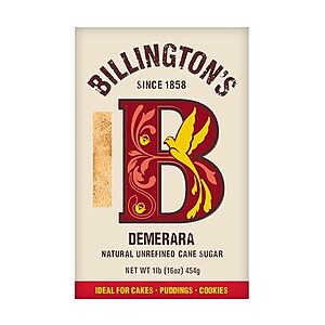 [SnS] $19.49 | 10-Pack 1-Pound Billington's Natural Demerara Unrefined Cane Sugar at Amazon