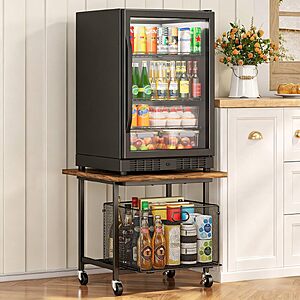 Amazon – SPACECARE Mini Fridge Stand Cart w/ Storage Basket - $21.99 w/ Code + Deal