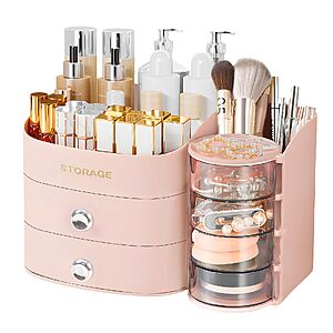 Xiapia Countertop Makeup Organizer (Pink) $14.29 + Free Shipping w/ Prime or on $35+