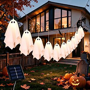 Solar Halloween Decorations Outdoor, Ghost Halloween Decor Lights $11.99
