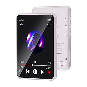 MP3 Player with Bluetooth 5.3,Touch Screen and Speaker - $20.99 after coupon