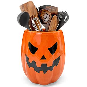 6.3" Pinata Ceramic Halloween Pumpkin Utensil Holder $9.89 + Free Shipping w/ Prime or on $35+