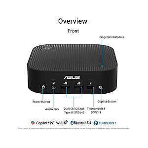 ASUS NUC 14 Pro AI (Intel 258V, 32gb LPDDR5, 1tb Gen4 NVME, Win11 Pro) $1000