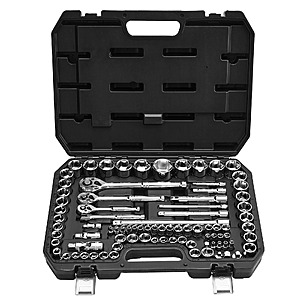 VEVOR Socket Set, 86 Pieces, 3/8 & 1/4 & 1/2 inch Drive Socket and Ratchet Set, SAE and Metric, Mechanic Tool Kit with Ratchet Wrench $58.77