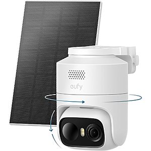 Prime Members: eufy Security eufyCam C37 w/ 360° PT & Solar Panel $60 & More + Free Shipping
