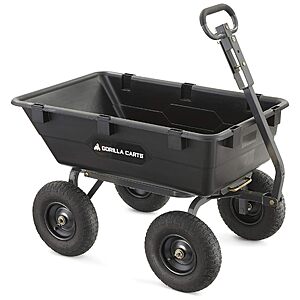 Prime Members: 6-Cubic Ft Gorilla Carts Heavy Duty Poly Garden Dump Cart w/ Steel Frame (1200-lb Capacity) $160 + Free Shipping