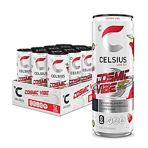 [SnS] $13.27 | 12-Pack 12-Oz CELSIUS Functional Essential Energy Drink (Sparkling Cosmic Vibe) at Amazon