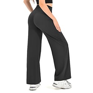 Leafigure Women's High-Waisted Straight Leg Yoga Pants $7.49 (Black), $8.99 (Various) + Free Shipping w/ Prime or on $35+