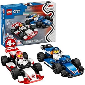 $11.99 | 92-Piece LEGO City: Formula 1 - F1 Williams Racing & Haas F1 Race Cars (60464, 2025) at Amazon