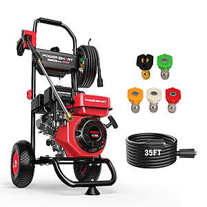 PowerSmart 3800PSI Gas Pressure Washer, 212cc Engine 2.5GPM 5 Quick-Adjustable Nozzles for Gardens $239.97
