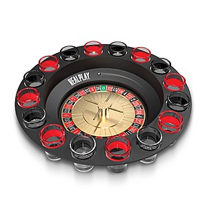 Realplay Shot Roulette Drinking Game w/ 16 Shot Glasses & Spinning Wheel $14.97 + Free Shipping w/ Walmart+ or on $35+