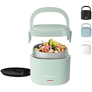 [AC] $16.49* | 20-Oz Nostalgia Electric Heated Lunch Box (Sage) at Amazon