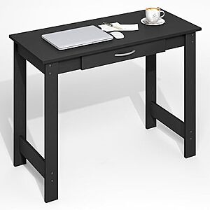 $24.20* | Furinno Jaya Desk, 39.2" Wide Computer Desk with H-Legs, Darkwood at Amazon