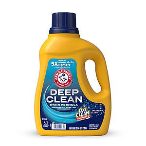 $7.98 get $2.70 Walmart Cash Limit 3 ARM & HAMMER Plus OxiClean Max Force Deep Clean Stain Detergent, Sparkling Clean, 75 Fl Oz