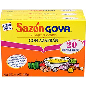 [S&S] $6.78: Goya Sazón Seasoning with Azafran, 3.52 Ounce (Pack of 3)