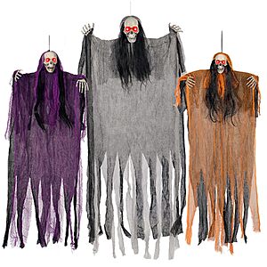 3-Pack Lighted Eye Skeleton Ghost Halloween Hanging Decorations $16.49 + Free Shipping w/ Prime or on $35+