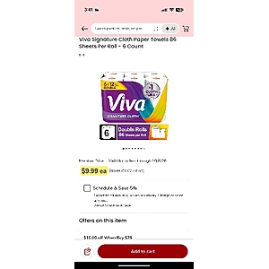 Viva signature 6 double rolls 3 packs