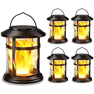 4-Pack BONLION Flickering Flame Hanging Solar Lanterns $23.50 + Free Shipping w/ Prime or on $35+