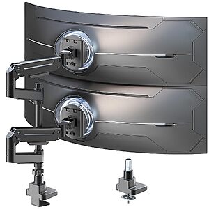 PUTORSEN Heavy-Duty Vertical Dual Monitor Desk Mount (Up to 49" Monitors) $67.44 + Free Shipping