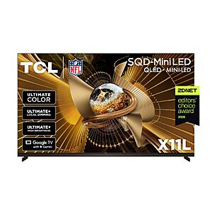 TCL 85 Inch Class X11L | SQD-Mini LED | 85X11L, 2026 Model | 144HZ Ultimate Brightness & Contrast Dolby Vision $4998