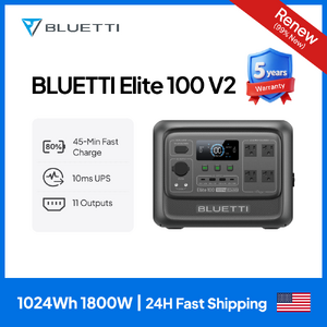Cert. Refurb: BLUETTI Elite 100 V2 1024Wh 1800W Portable Power Station $340 + Free Shipping