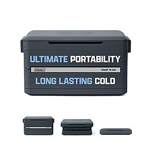 Coleman Snap 'N Go Collapsible Hard Cooler, Mussel Grey, 45-Quart - $165