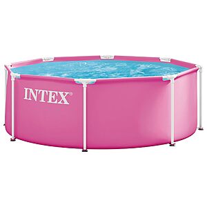 Prime Members: INTEX 8' X 30" Pink Metal Frame Above Ground Swimming Pool, Pool Only $56.52 + Free Shipping