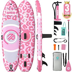 Niphean 10' Inflatable Paddle Board, Ultra-Light SUP for Beginners $79 AC
