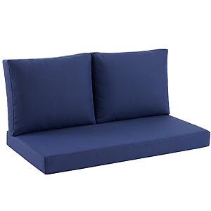 PRIME MEMBERS: Zonamat Outdoor Loveseat Cushion Set, 46" x 26" Waterproof & Fade-Resistant Patio Cushions (Navy Blue) $24.99 AC