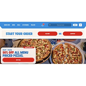 Domino’s 50% Off Menu Price Pizzas Including New Single Serve Detroit-Style Pizza (First Time Ever) 10/5-10/11 for National Pizza Month $10