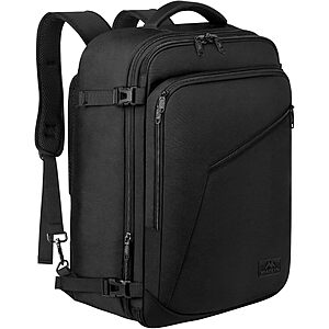 [Prime] 45L Matein Expandable Carry-On Travel Backpack (Black) $22.79 + Free Shipping