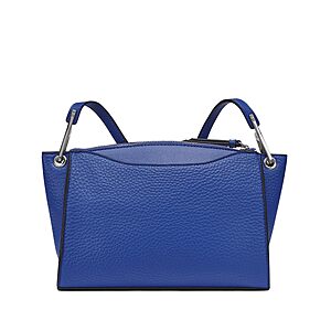 $49.55 FS AMAZON Calvin Klein Women's Garnet Top Zip Crossbody Handbag Vegan Leather, 2 Exterior Slip Pocket  Blue or Black color