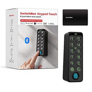 SwitchBot Smart Keypad Touch w/ Fingerprint & IP65 Waterproof $36.99 + Free Shipping