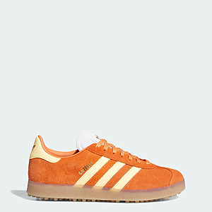 adidas men Gazelle Spikeless Golf Shoes (Dusky Orange / Ice Tangerine / Cloud White) $52.8