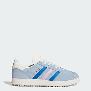 adidas women Gazelle Spikeless Golf Shoes (Clear Sky / Blue Bird / Bliss Lilac) $52.8