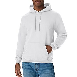 Hanes Men's EcoSmart Fleece Pullover Hoodie (Sm - 5XL, White) $9.95 + Free Shipping w/ Prime or on $35+