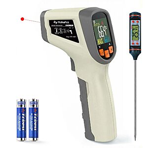 Tilswall Infrared Thermometer, Laser Temperature Gun -58°F~1112°F,Off-White $15.99